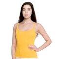 American Apparel Women's Gold Baby Rib Cotton Spaghetti Strap Tank (XLarge)