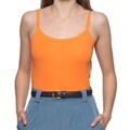 American Apparel Women's Baby Rib Bright Orange Spaghetti Tank (XLarge)