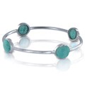 ELYA Designs Silverplated Turquoise Bangle Bracelet