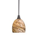 Woodbridge Lighting Art Glass 1-light Mahogany Bronze Mini Pendant