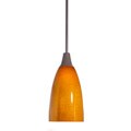 Woodbridge Lighting Art Glass 1-light Mahogany Bronze Mini Pendant