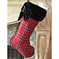 Christmas Plaid Stocking by Selections by Chaumont