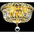 Crystal Chandelier Gold Flush Mount Light