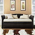 Deco Dark Brown Vinyl Daybed with Trundle