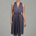 Jones New York Women's Smoke Plum Halter Dress