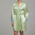 Jones New York Women's Soft Sage Silk Lace Robe