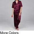 Alexander Del Rossa Women's Classic Silk Pajamas
