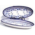 Set of 2 Azoura Design 16-in Large Oval Platters (Tunisia)