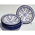 Le Souka Ceramique Azoura Design 5-inch Round Sauce Dishes (Set of 4)