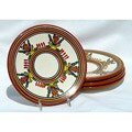 Set of 4 Sauvage Design 7-inch Saucers (Tunisia)