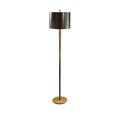 Tall Burnished Brass/ Wood Grain Stone Triangle Column Floor Lamp