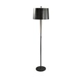 Tall Black Chrome/ Black Marble Hexagon Column Floor Lamp