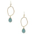NEXTE Jewelry Gold Overlay Turquoise and Cubic Zirconia Earrings