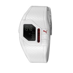 Puma Unisex 'Cardiac Plus' White Digital Heart Rate Monitor Watch