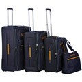 Nautica Helmsman Navy / Yellow 4-piece Luggage Set