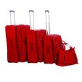 Nautica Steward Red / Grey 4-piece Luggage Set