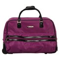 Anne Klein Downtown Purple Wheeled Bowler Carry-on Duffel Bag