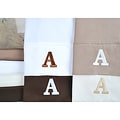 Egyptian Cotton 300 Thread Count Solid Block 'A' Monogram Sheet Set