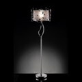 Floral 62-inch Silver Crystal Floor Lamp