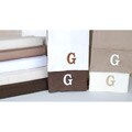 Egyptian Cotton 300 Thread Count Solid Block 'G' Monogram Sheet Set