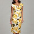 London Times Women's Cap-sleeve Dress