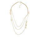 Kate Bissett Goldtone Three-Strand Charm Necklace