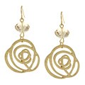Kate Bissett Goldplated Grey Glass Oval Droplet Necklace