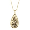 Kate Bissett 14k Goldplated Clear Crystal Filigree Necklace