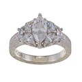 Tacori IV Platinum over Silver Marquise Cubic Zirconia 'Epiphany' Ring
