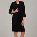 R&M Richards Women's Black Glitter 2-piece Dress FINAL SALE