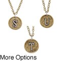 Waxing Poetic Silver and Goldtone Novella Initial Charm Necklace