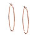 NEXTE Jewelry Rose Goldtone Oval Hoop Earrings