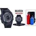 Beatech Heart Rate Monitor with Chest Strap and Aluminum Camping Bottle Set