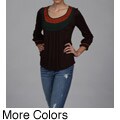 Voile Women's Lace Embroidered Knit Top