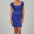 Onyx Nites Women's Royal Sequin Lace Dress