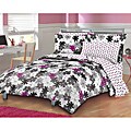 Graphic Daisy 7-piece Queen-size Bed in a Bag with Sheet Set