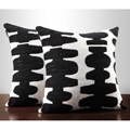 Black/ Light Grey 18-inch Decorative Pillows (Set of 2)
