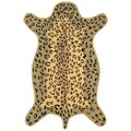 Hand-tufted Leopard Brown Wool Rug (4' x 6')