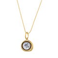 Waxing Poetic Brass Letter Z Mother of Pearl Charm Necklace