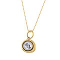 Waxing Poetic Brass Letter U Mother of Pearl Charm Necklace