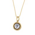 Waxing Poetic Brass Letter P Mother of Pearl Charm Necklace