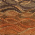 Handmade Multi-color Wool Area Rug (8' Square)