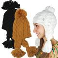 Women's Braid-embellished Pom-pom Hat (Nepal)