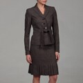 Anne Klein Women's Dark Stone 3-button Skirt Suit