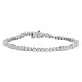 14k White Gold 3ct TDW Diamond Tennis Bracelet (J-K, I2-I3)