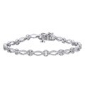 10k White Gold 1ct TDW Diamond Bracelet (H-I, I1-I2)