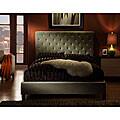 Sophie Tufted Taupe Velvet Queen-size Platform Bed