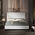 Sophie Tufted White Faux Leather Queen-size Platform Bed