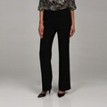 K Kasper Women's Black Banded Waist Trouser Pants FINAL SALE