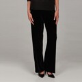 K Kasper Women's Black Velvet Stretch Pants FINAL SALE